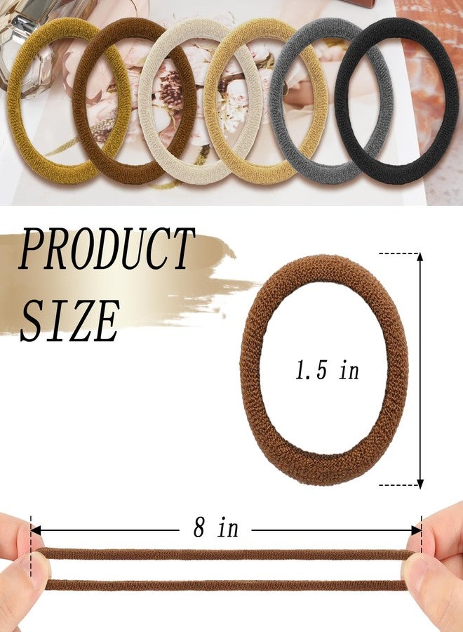Kanprincess Nylon Hair Ties - No Damage,Strong Soft Cotton Hair Bands Accessories for Thick Hair 100PCS Ponytail Holders for Women Girls - Image 2